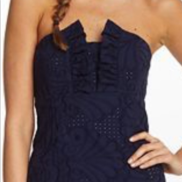 Lilly Pulitzer Frankie True Navy eyelet dress - Picture 2 of 10